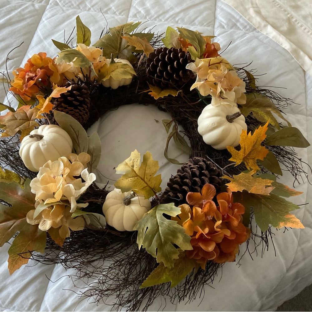 Large fall wreath for sale - Picture 2 of 3
